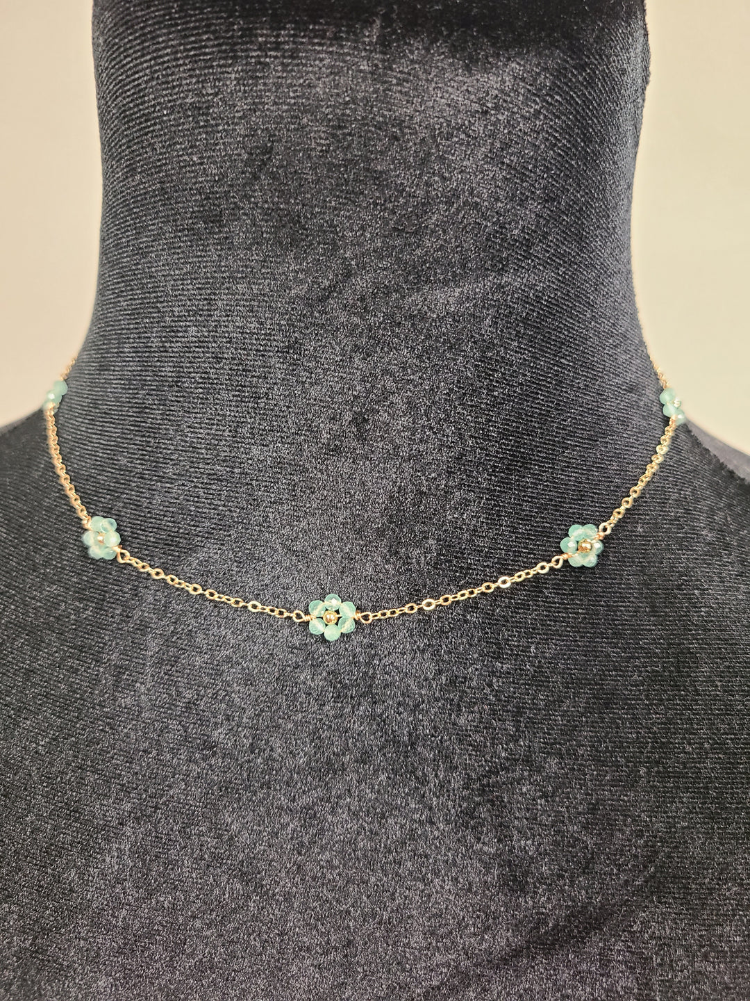 Sage Green Flower Necklace