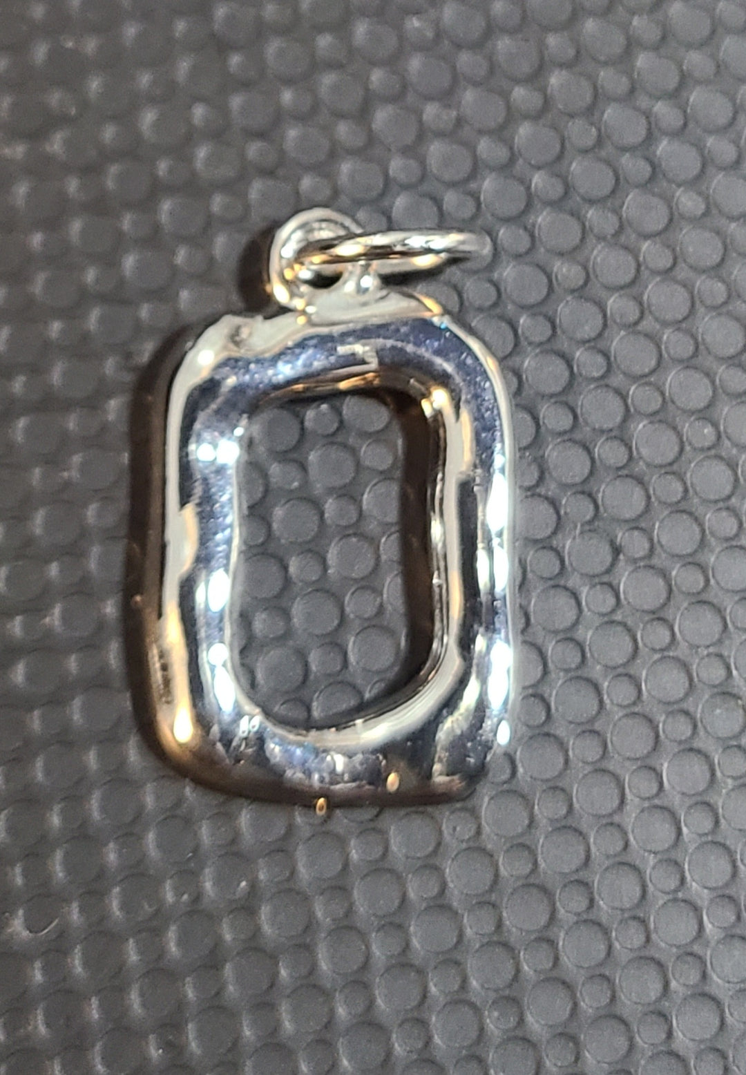 Silver Hammered Rectangle