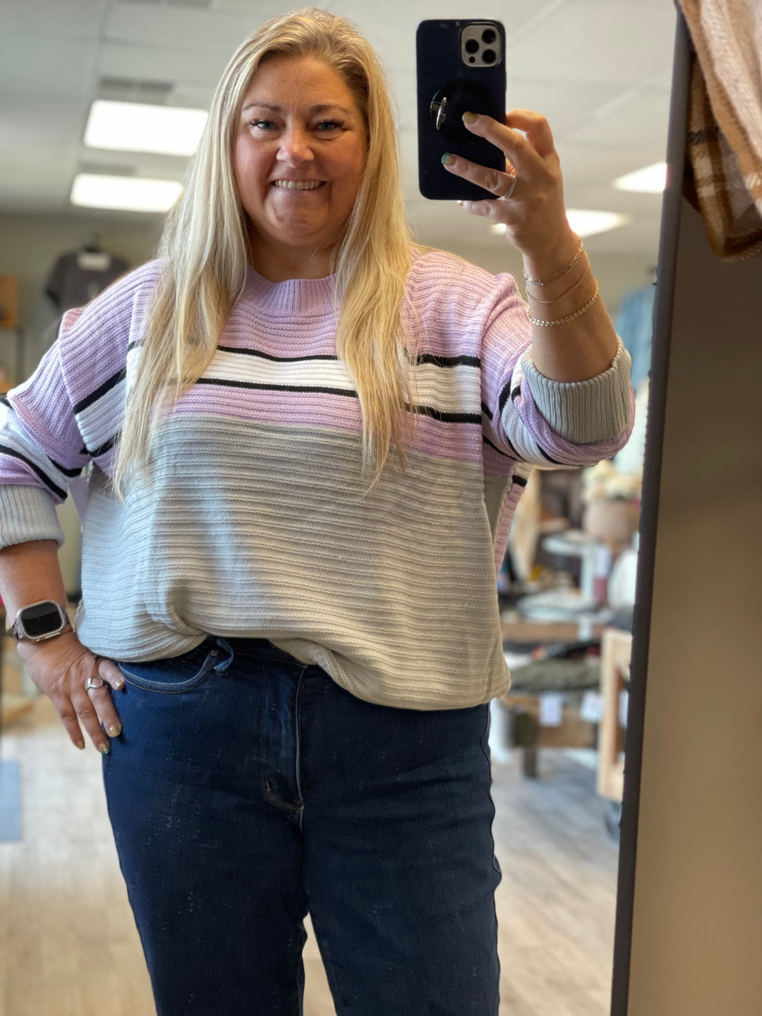 Striped Tunic Sweater