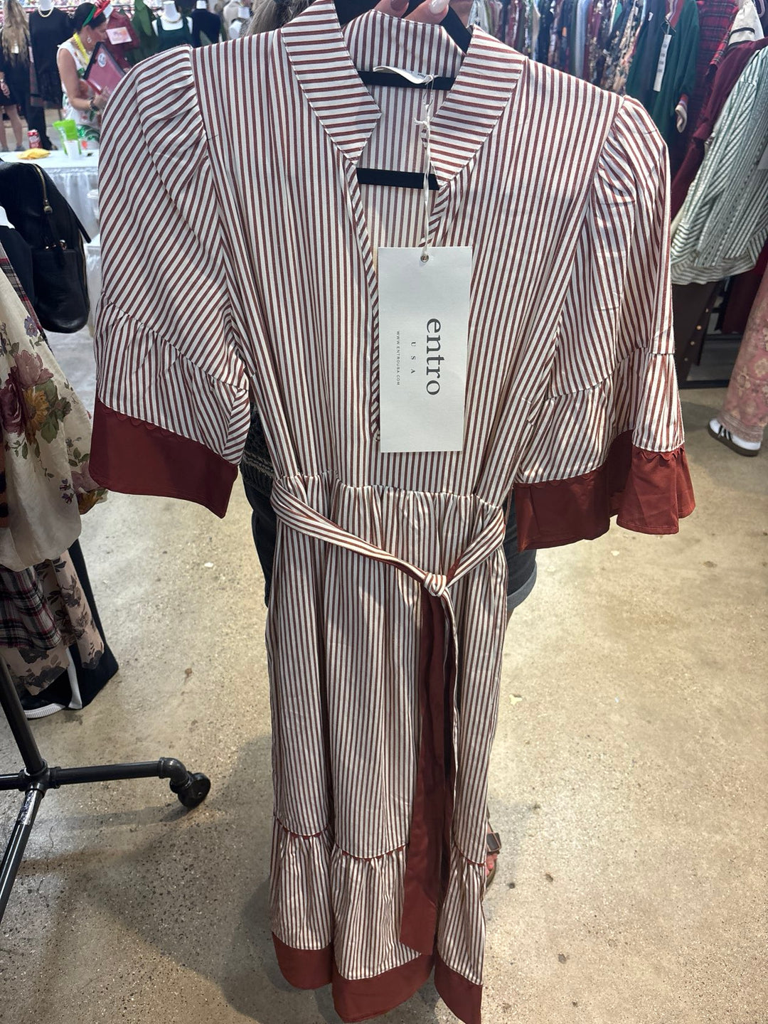 Fall Striped Maxi Dress