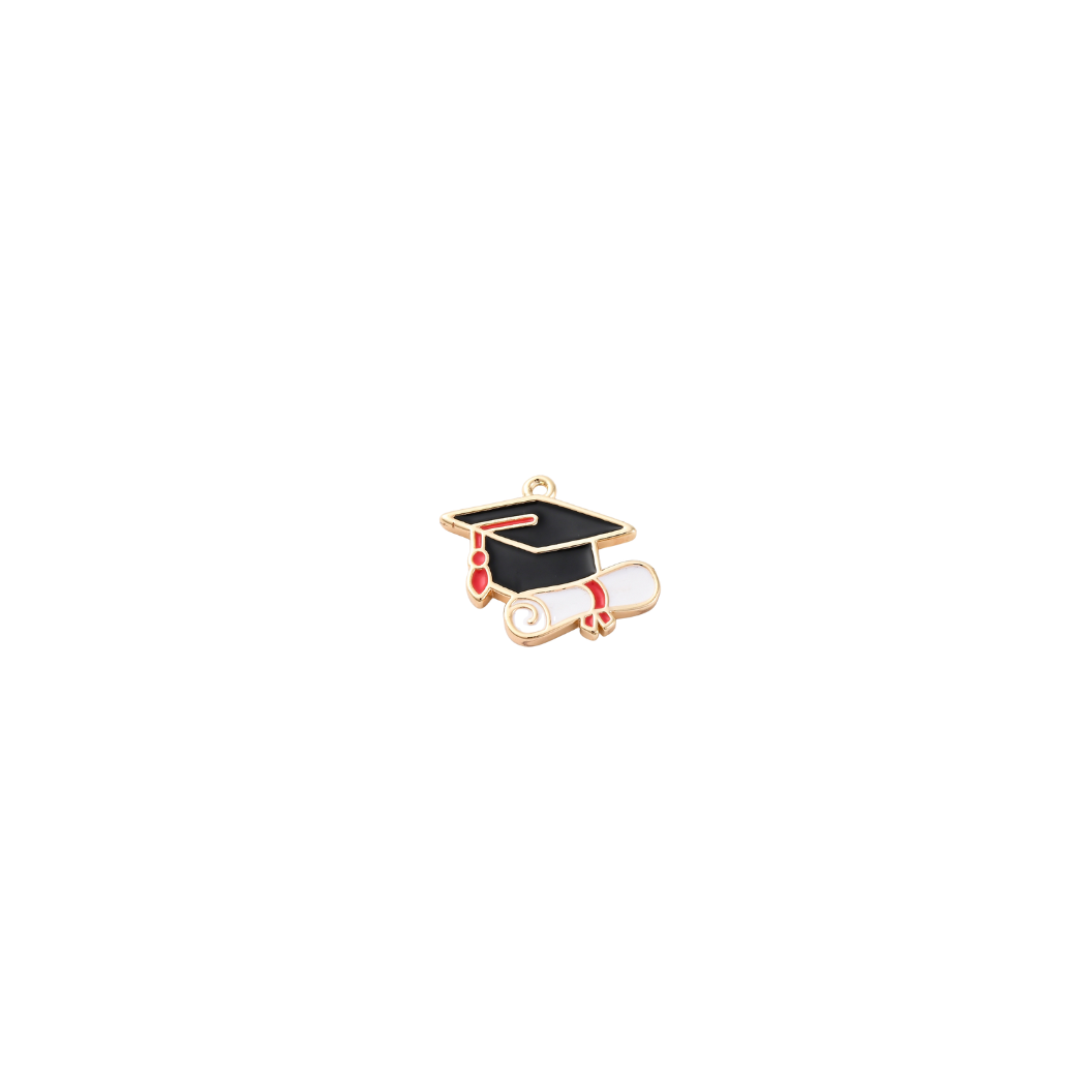 Gold Graduate's Cap Charm