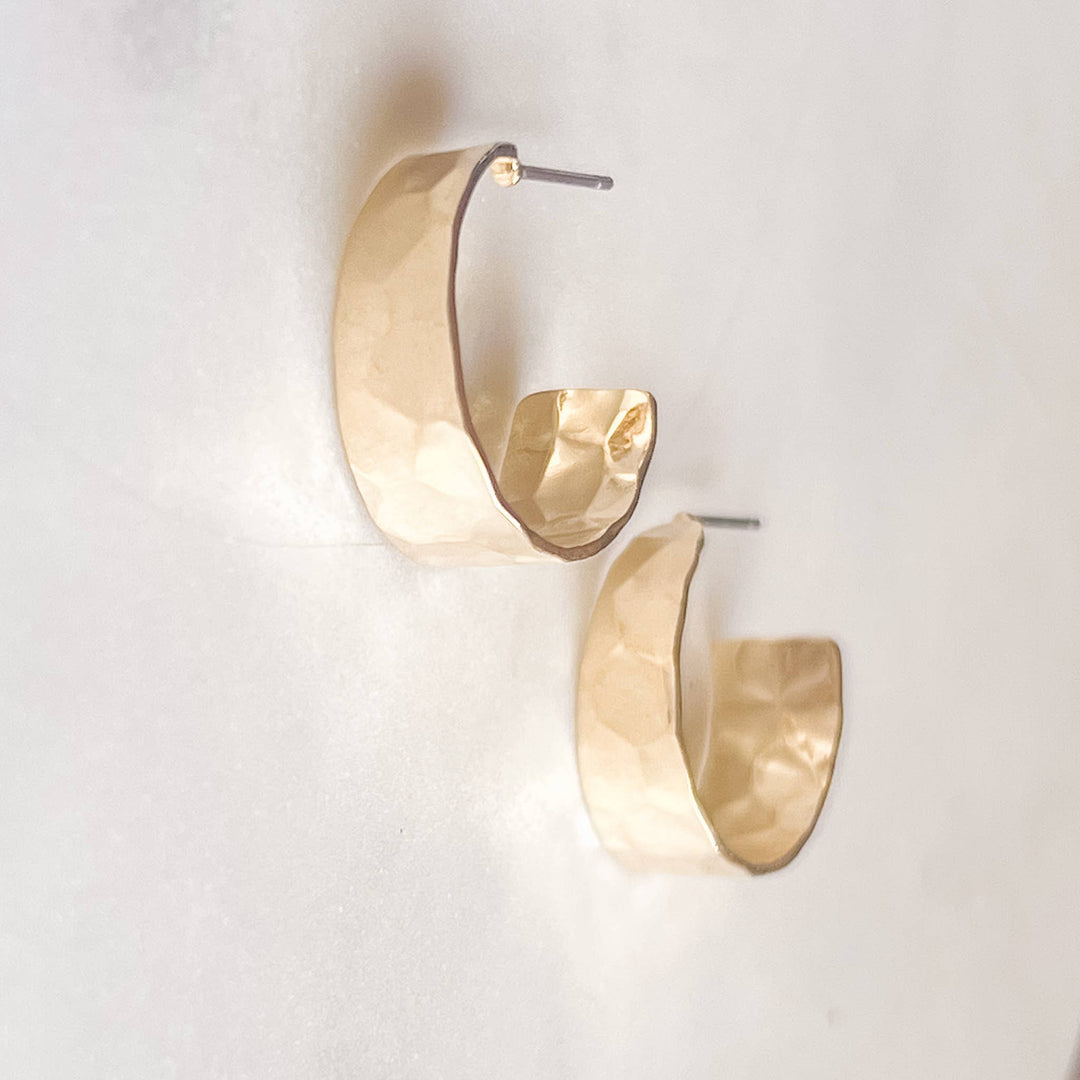 Hammered Hoop Earrings