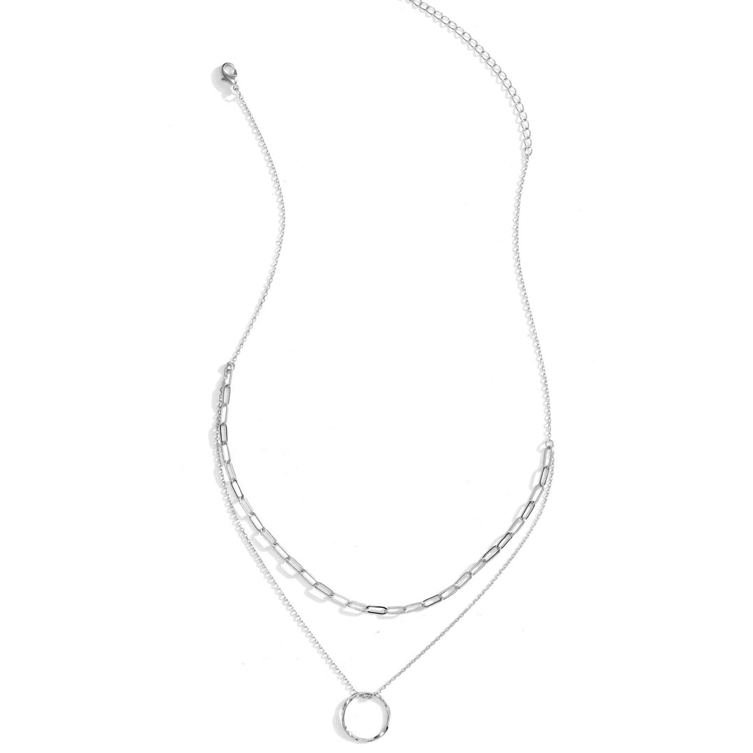 Double Appeal Necklace with Circle