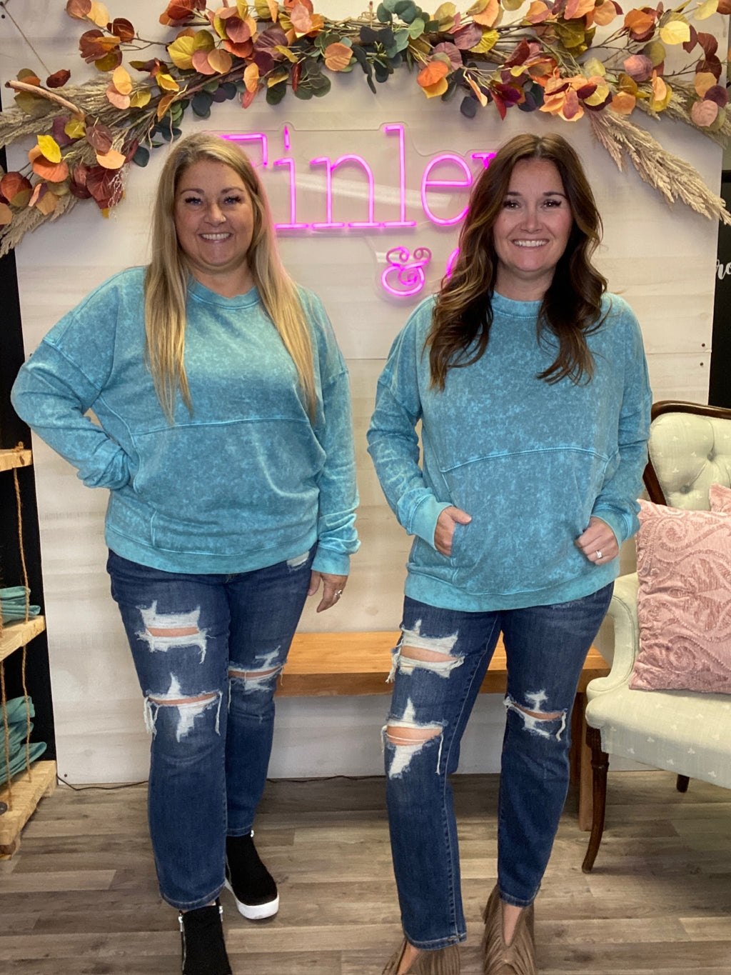 Jade Acid Washed Sweatshirt