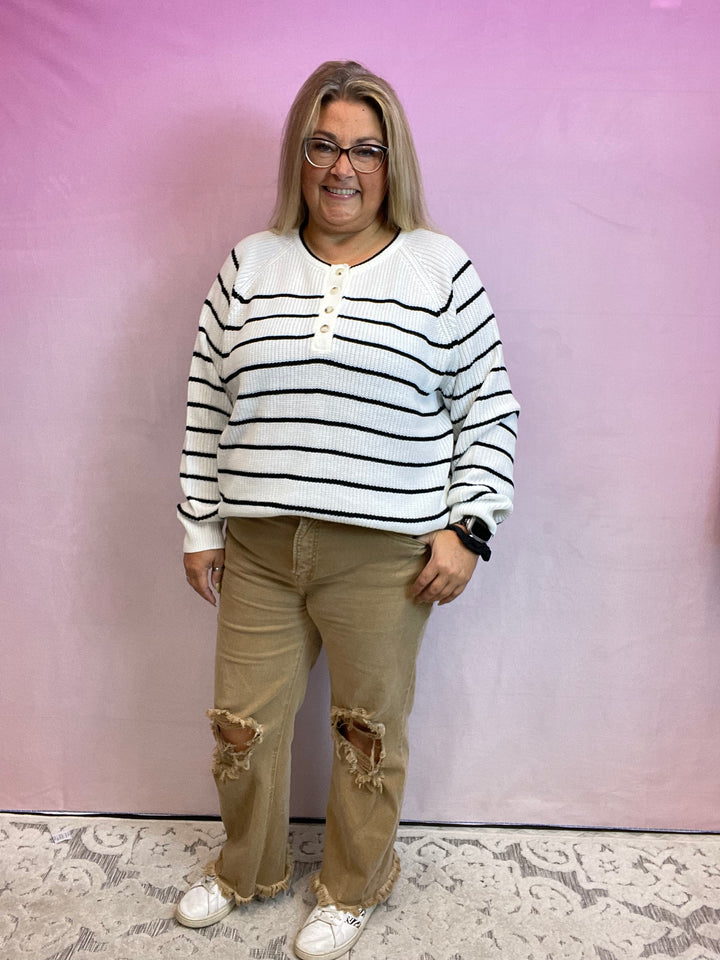 Striped Knit Sweater
