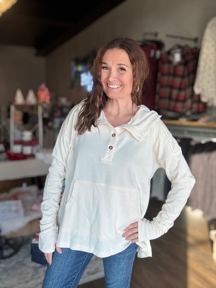 Oversized Flare Hoodie Top