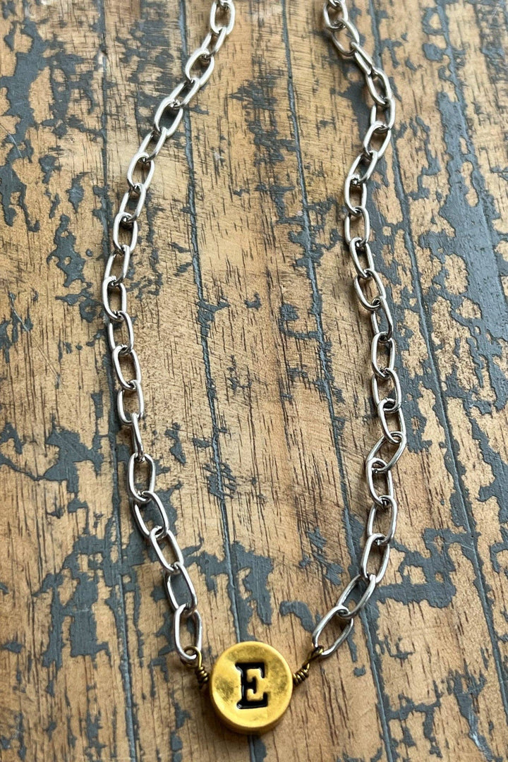 Circle Initial Pendant Necklace