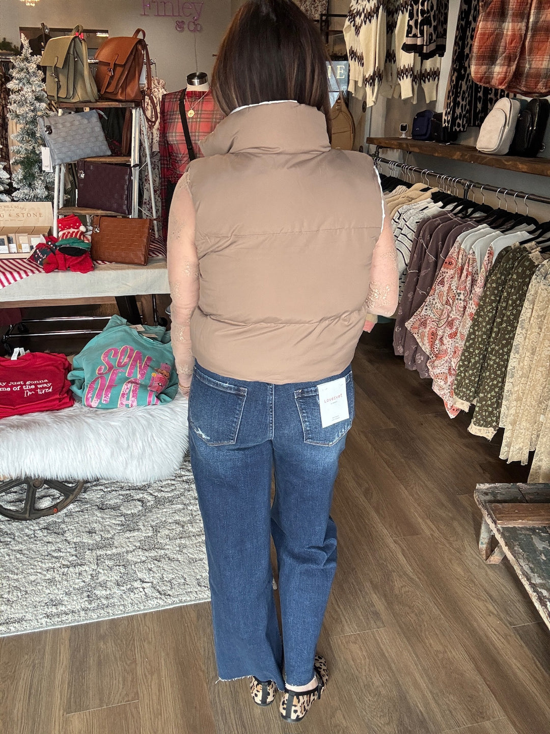 Reversible Cropped Puffer Vest