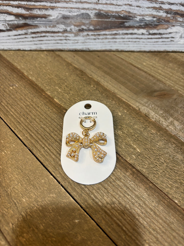 Gold Bow Bag Charm