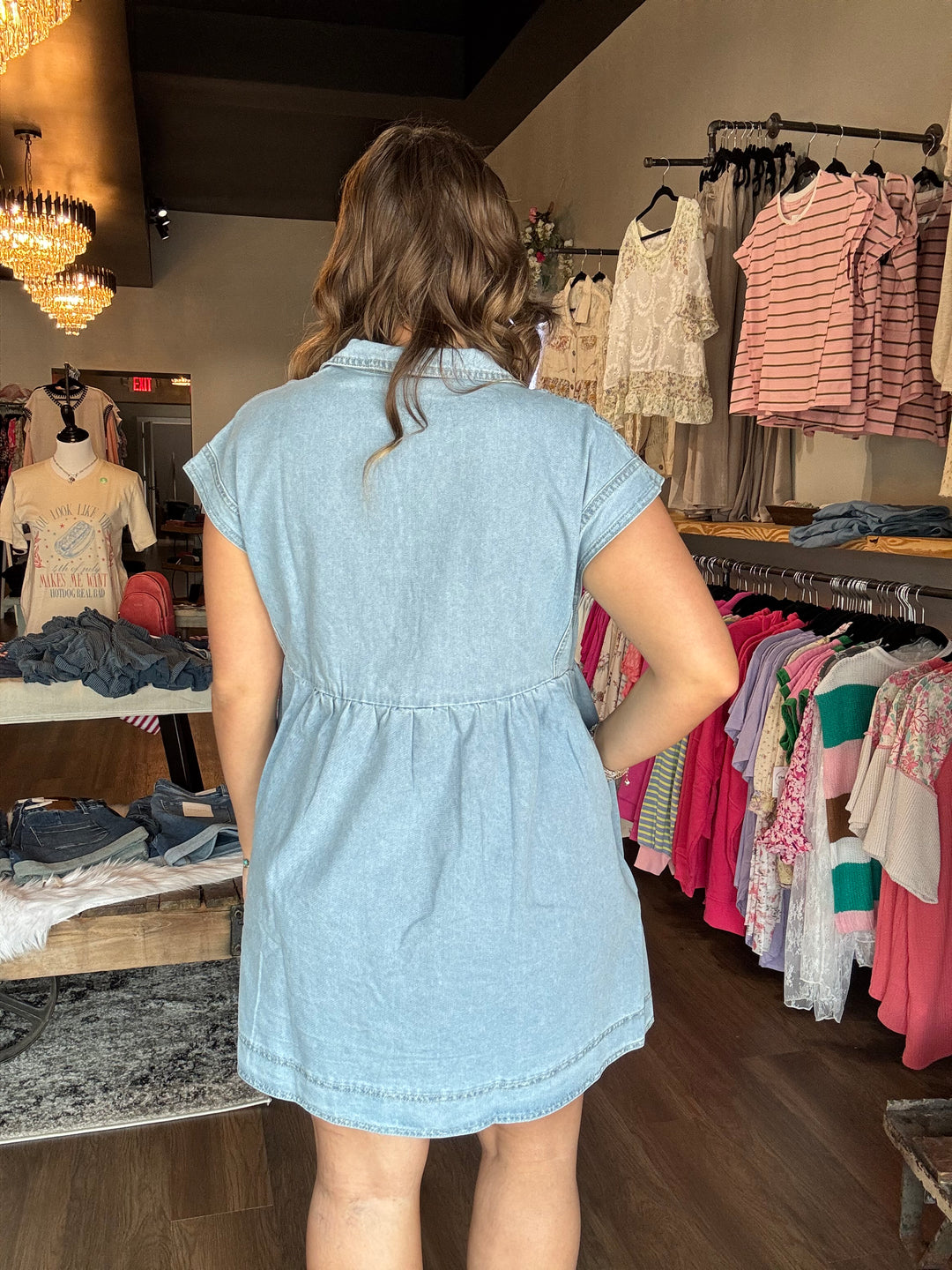 Denim Babydoll Dress