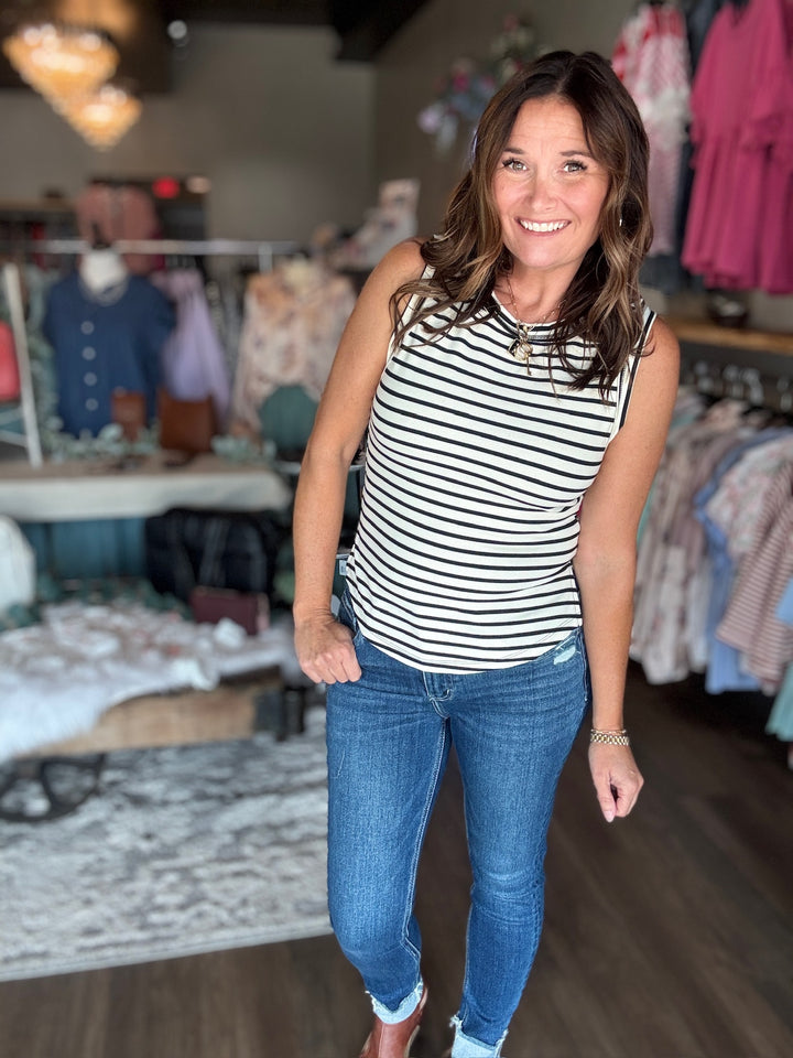 Striped Knit Tank Top