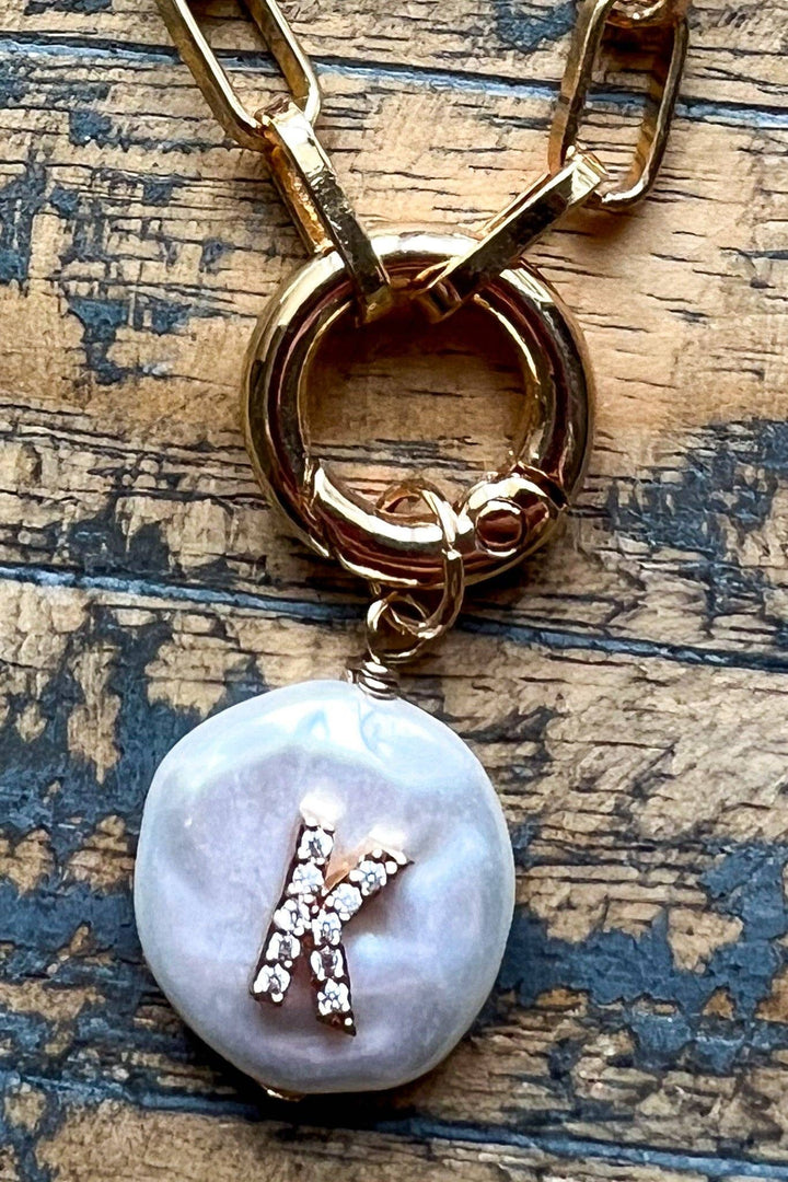 Pearl Initial Pendant Necklace