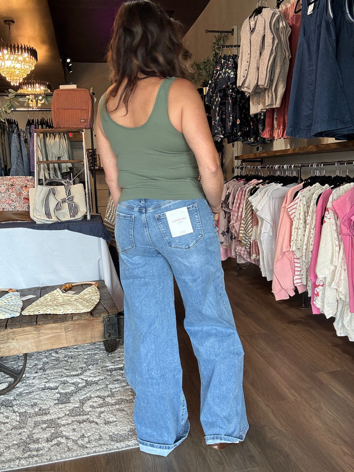 Lovervet High Rise Palazzo Jeans