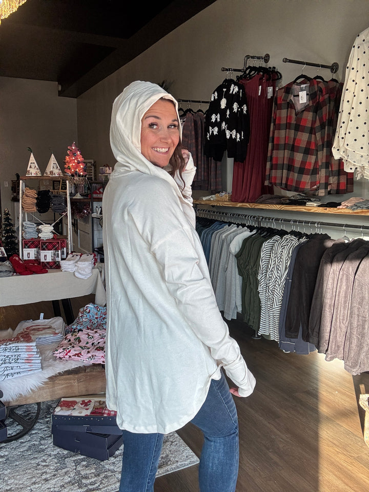 Oversized Flare Hoodie Top