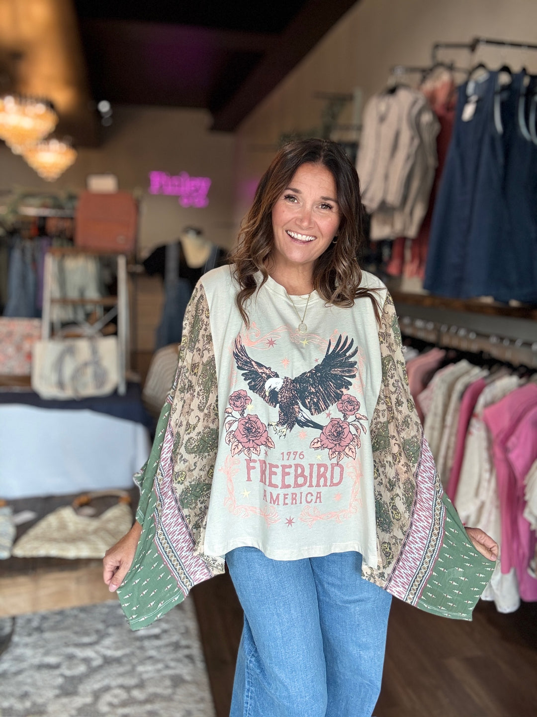 Free Bird America 1776 Boho Tee