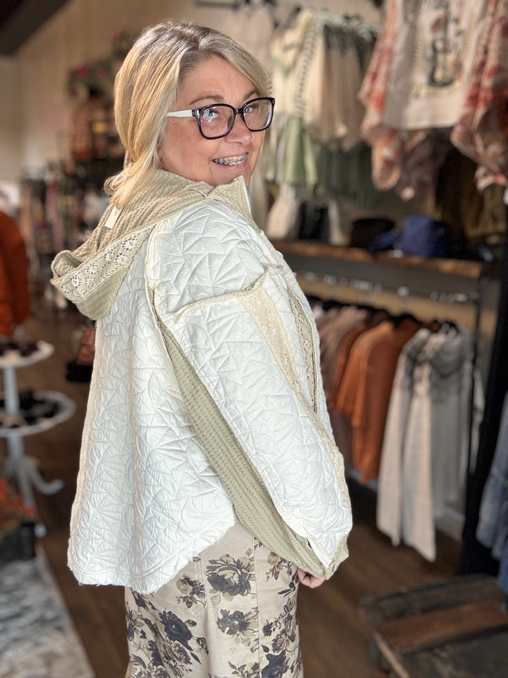 Pol Quilted Hooded Sweatshirt