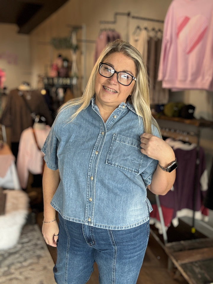 Spring Essential Denim Top