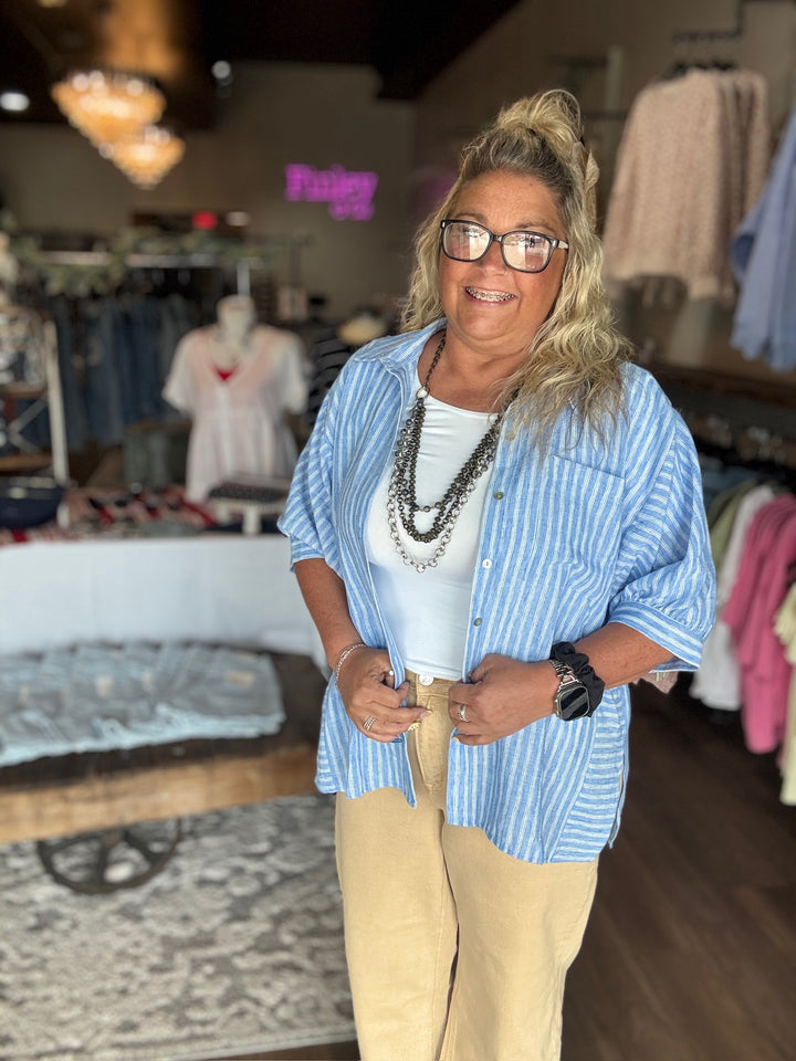 Soft Tide Button Up Top