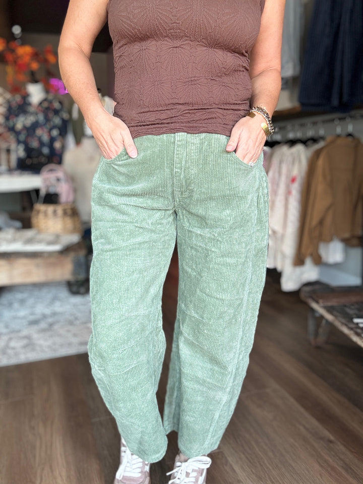 Cozy Grove Corduroy Barrel Pants