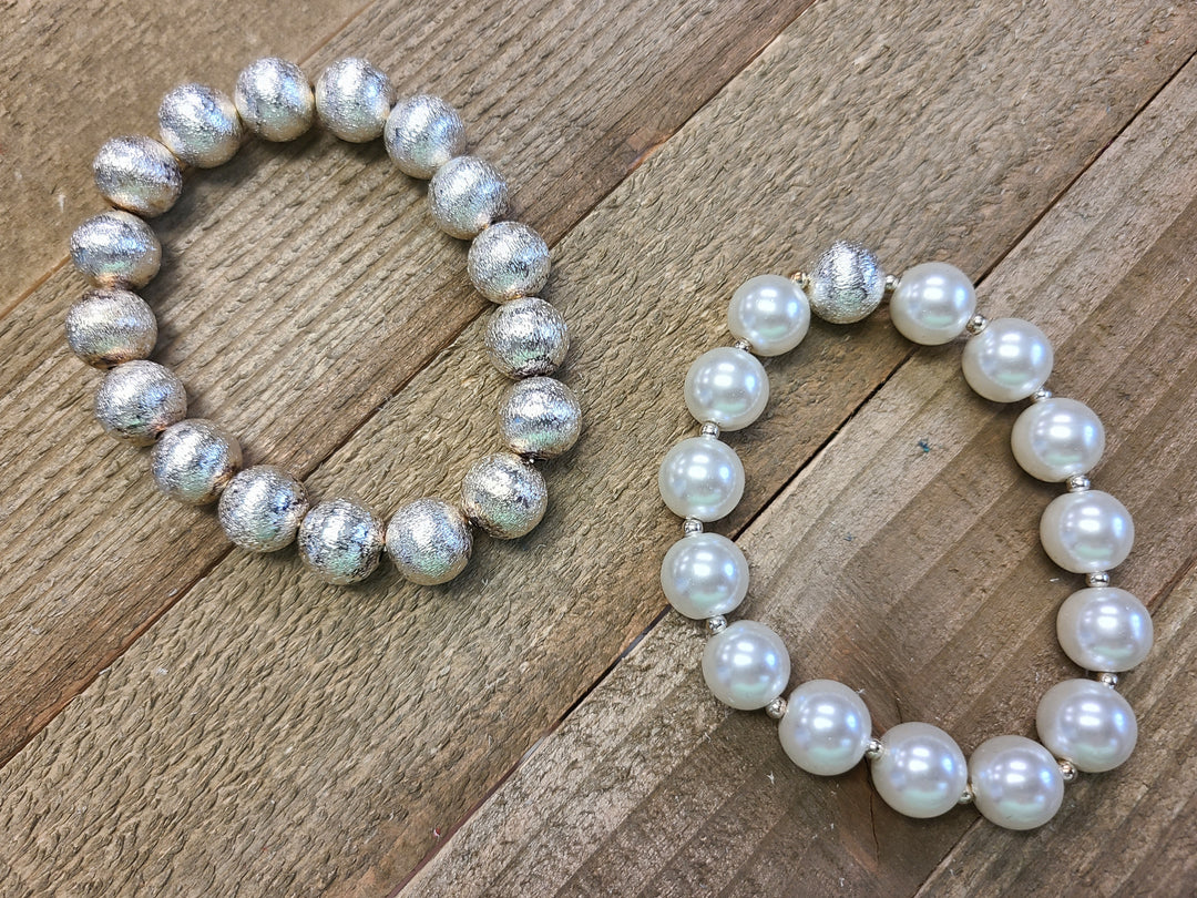 Metallic & Pearl Bracelet Set