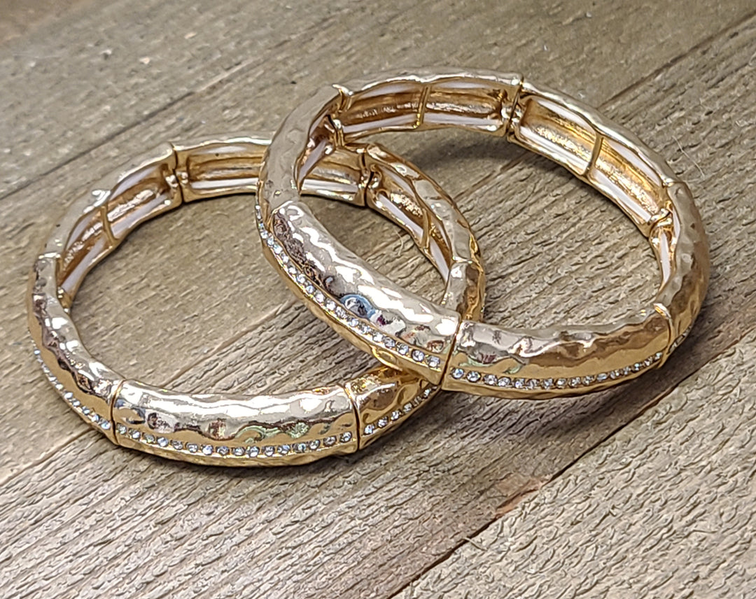 Gold Tone Faux Diamond Bracelet