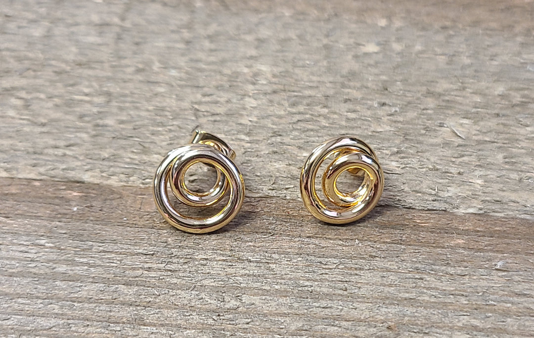 14K Gold Dipped Swirl Earrings