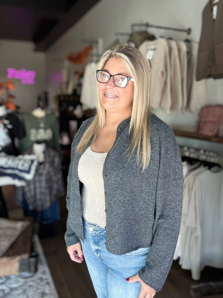 The Cozy Charcoal Cardigan