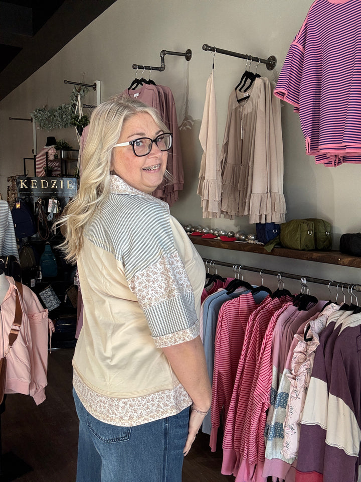 Patchwork Collared Tee