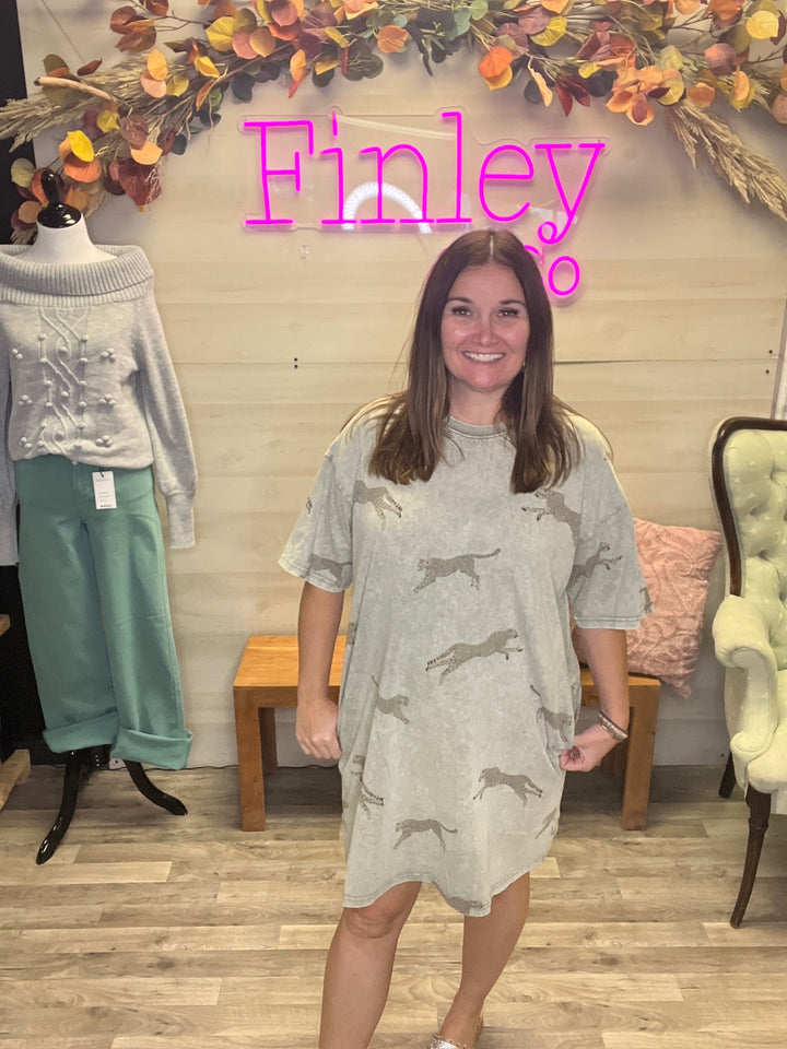 Cheetah T-Shirt Dress