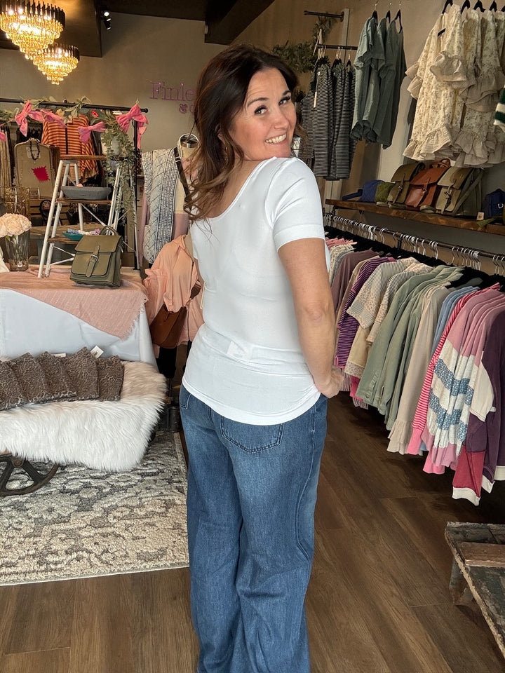 Seamless Reversible Short Sleeve Top