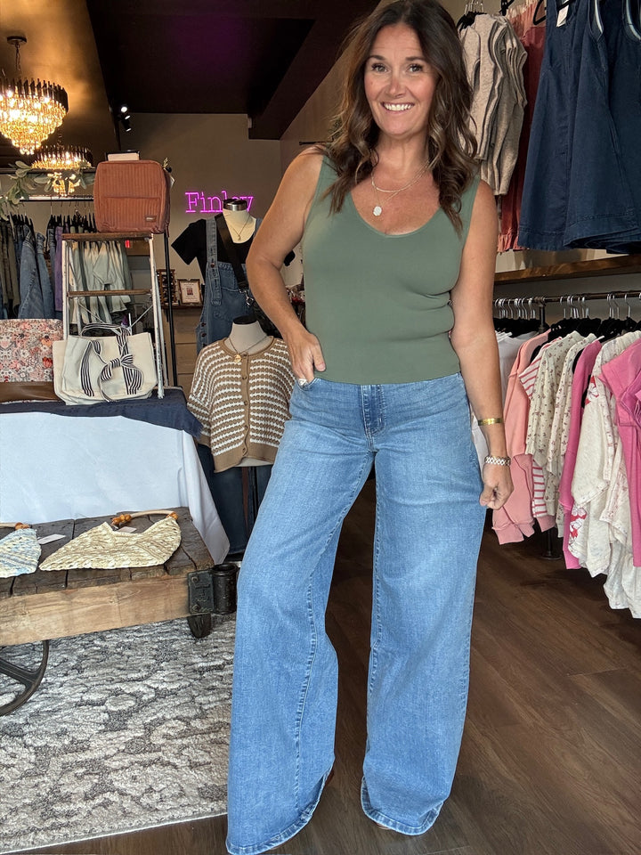 Lovervet High Rise Palazzo Jeans
