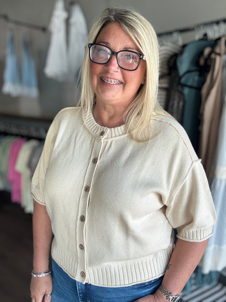 Spring Comfort Knit Cardigan Top