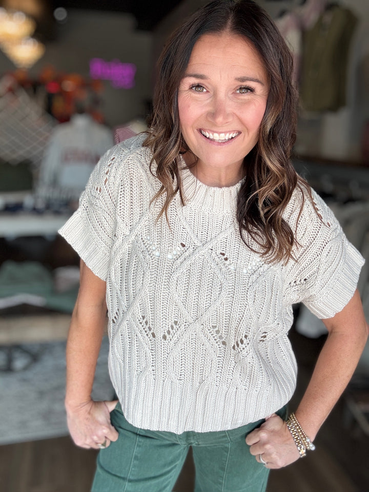 Cozy Season Cable Knit Sweater Top