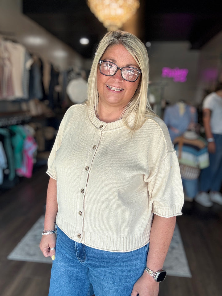 Spring Comfort Knit Cardigan Top