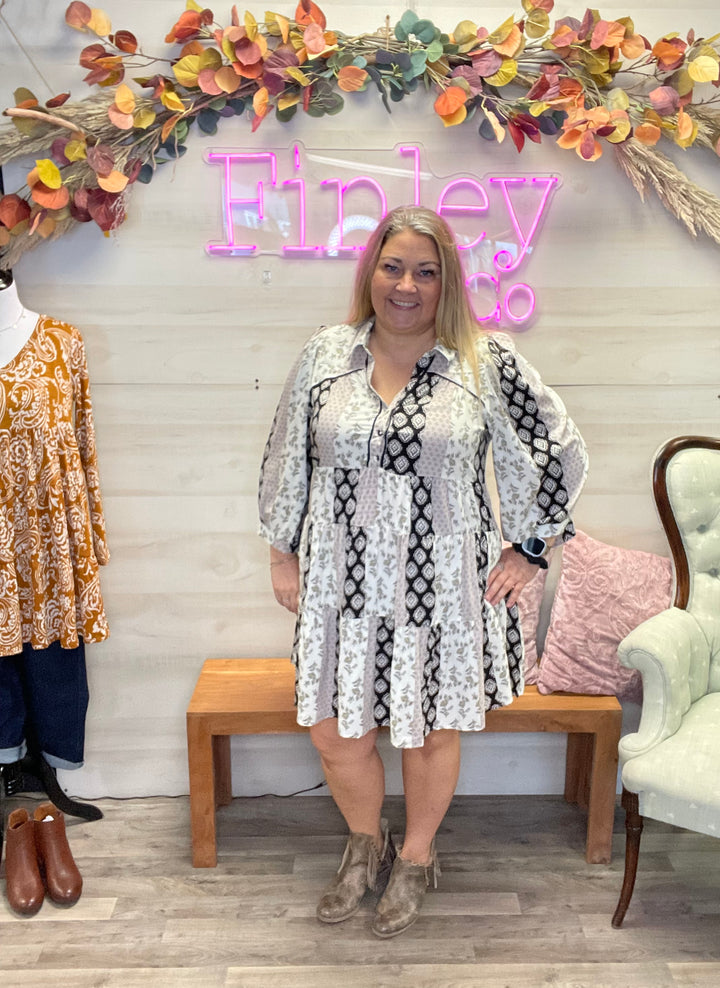Printed Tiered Dress