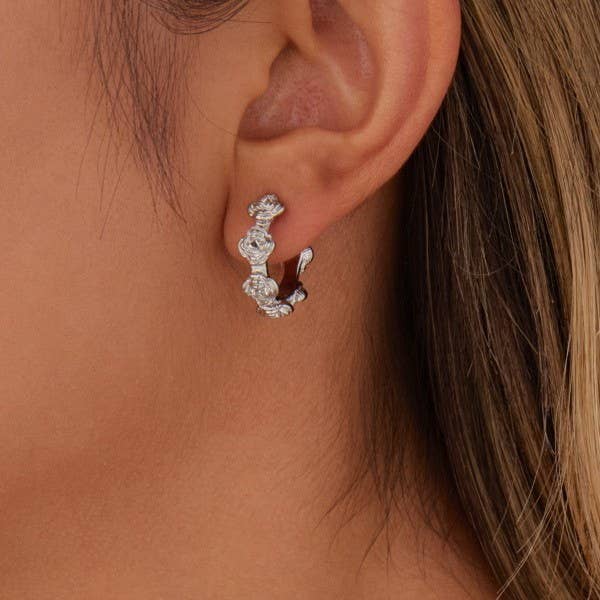 18K STAINLESS STEEL WATERPROOF TARNISH FREE HOOPS