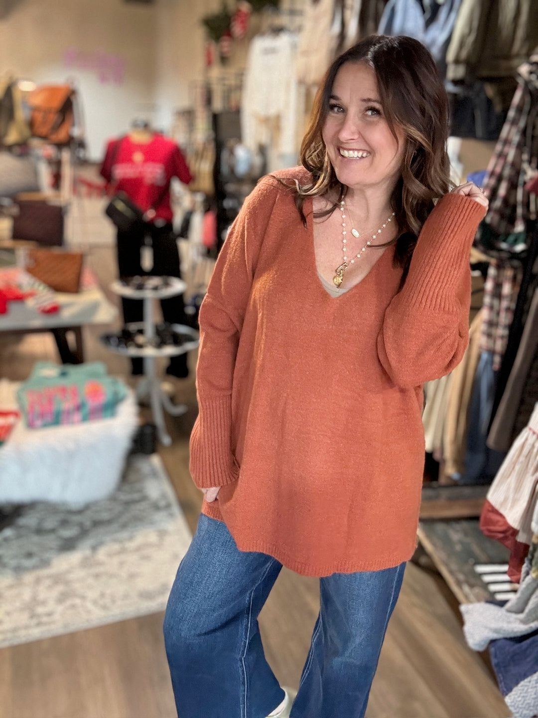 Brick Oversized Sweater