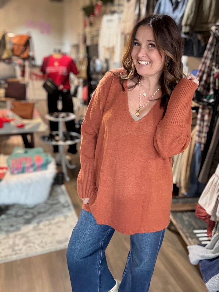 Brick Oversized Sweater