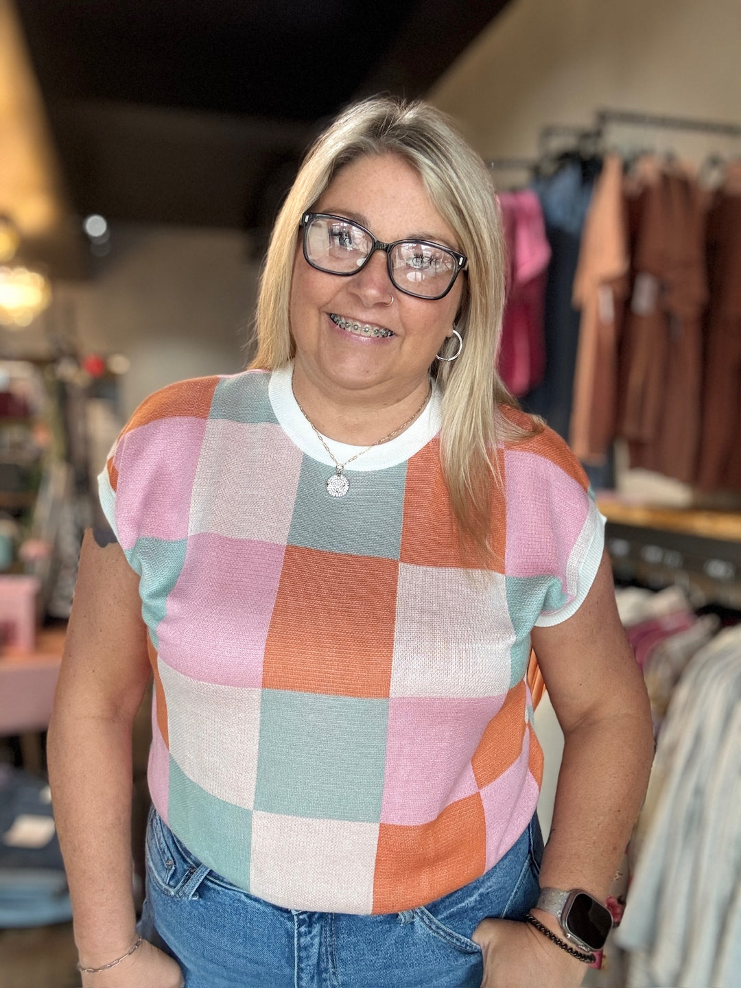 Colorblocked Sweater Vest