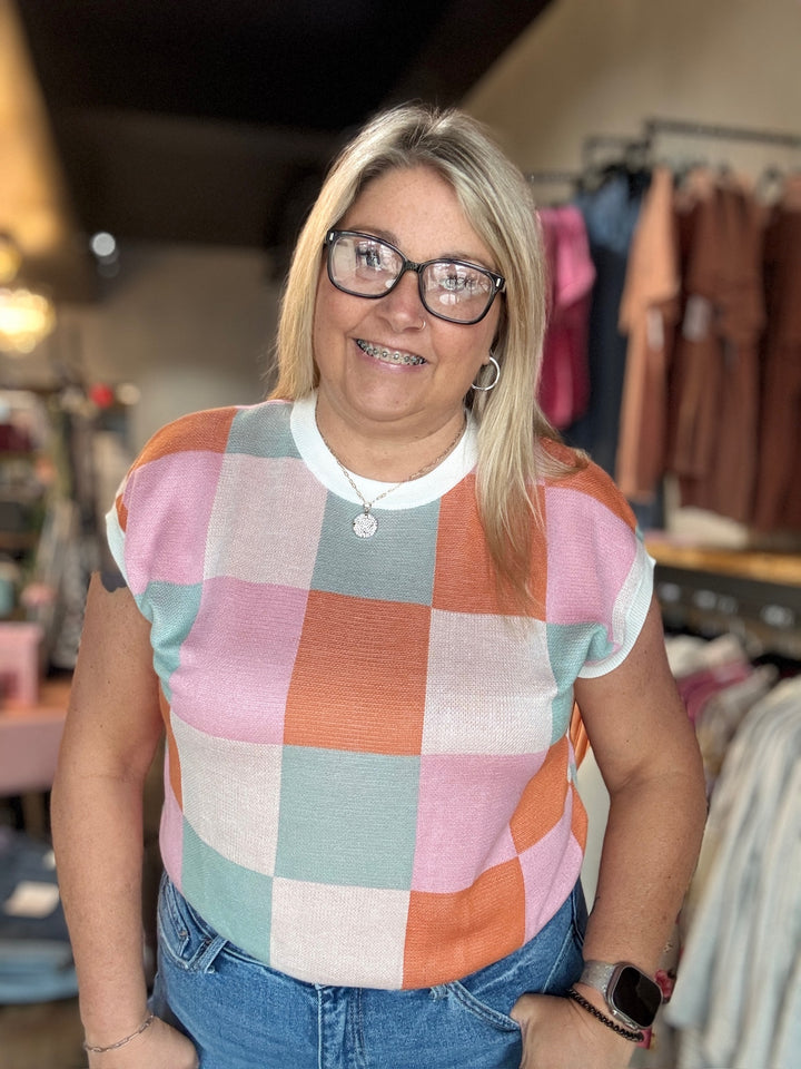 Colorblocked Sweater Vest