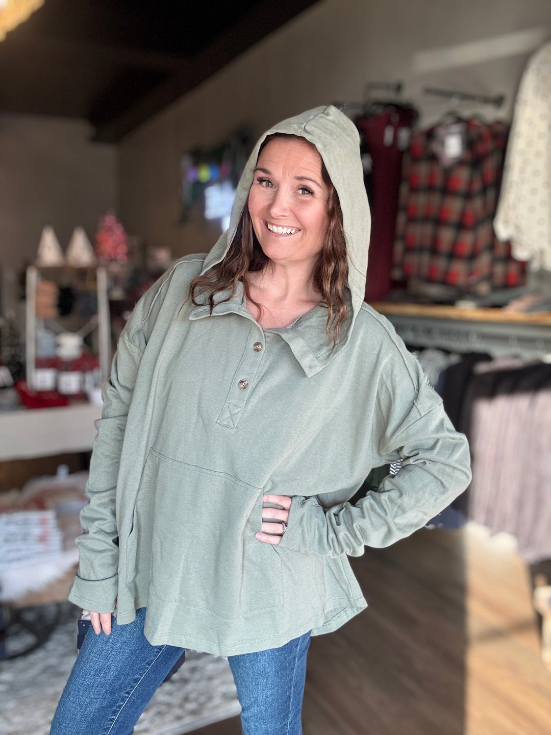 Oversized Flare Hoodie Top