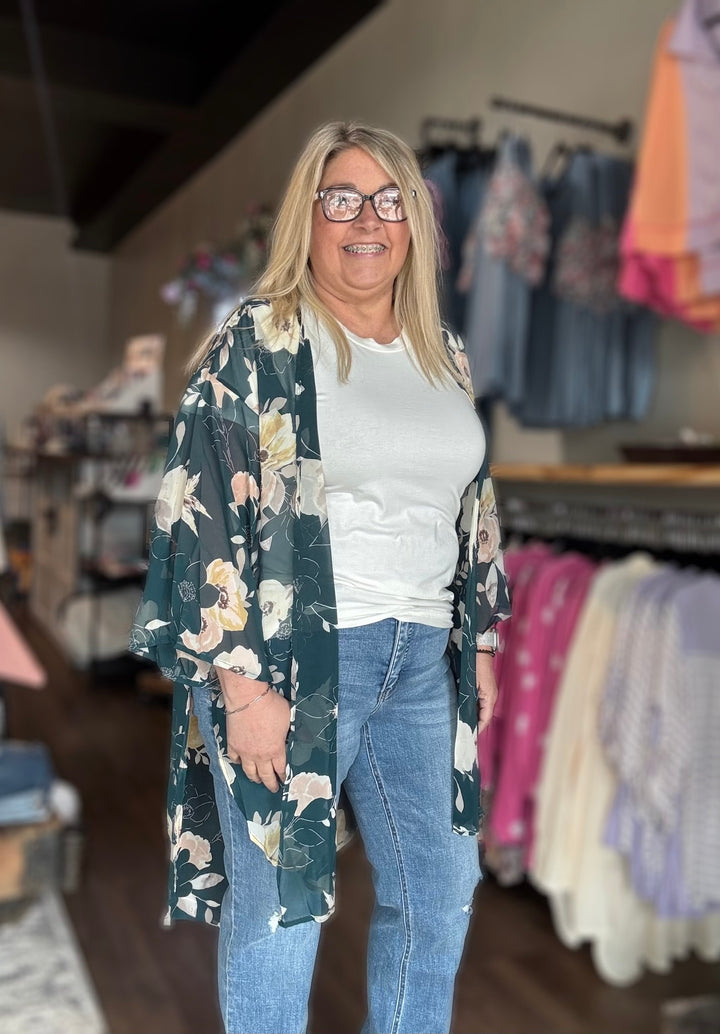Floral Printed Kimono