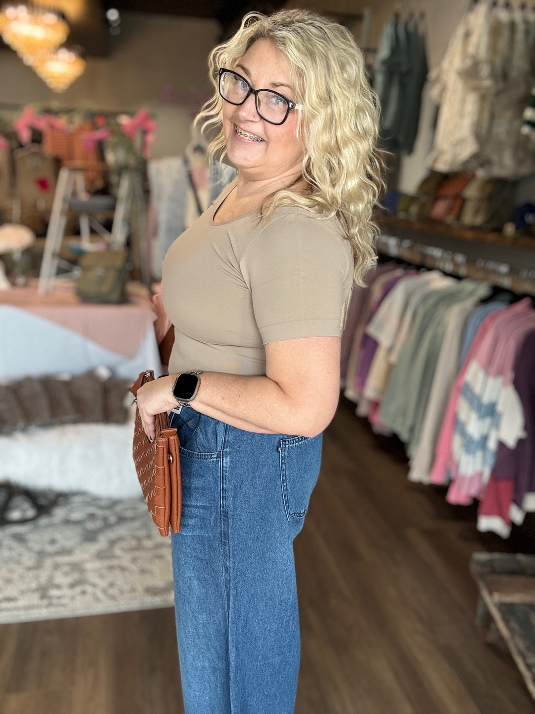 Seamless Reversible Short Sleeve Top