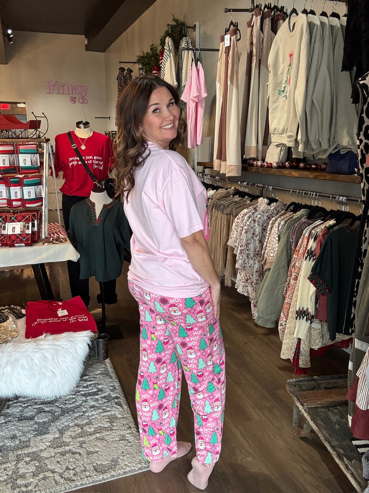 Pink Christmas PJ Pants