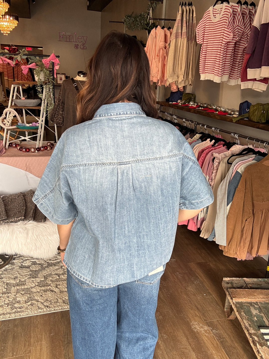 Spring Essential Denim Top