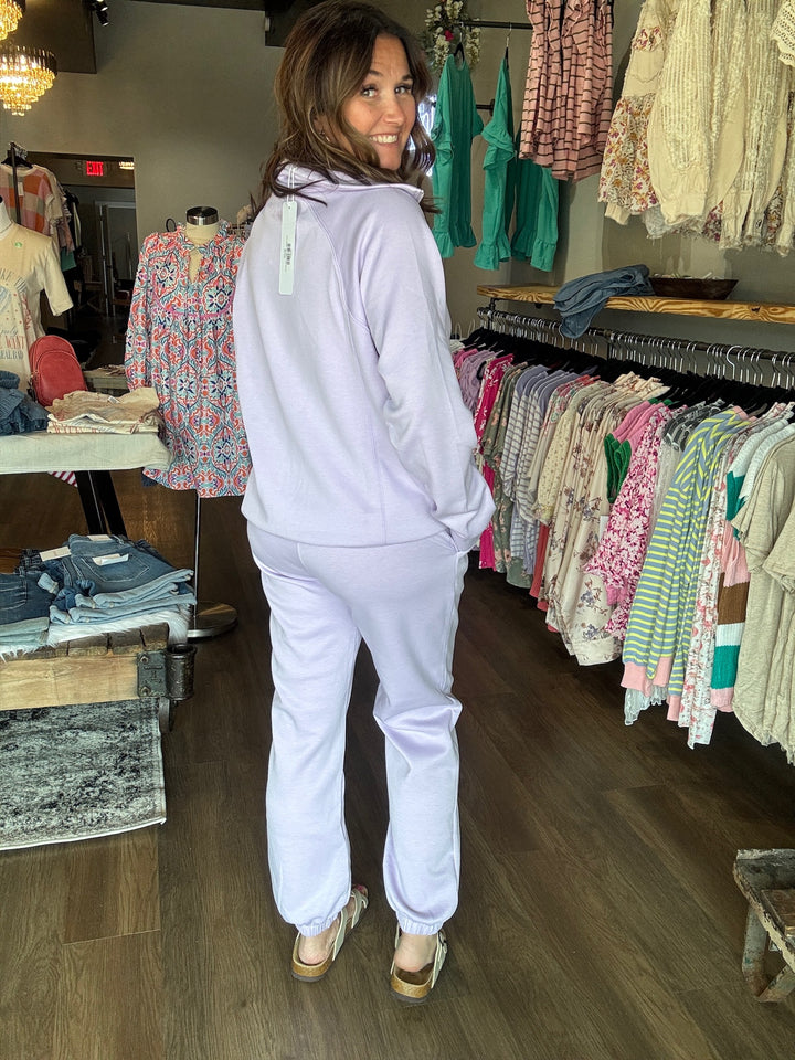 Quarter Zip Pullover & Jogger Lounge Set