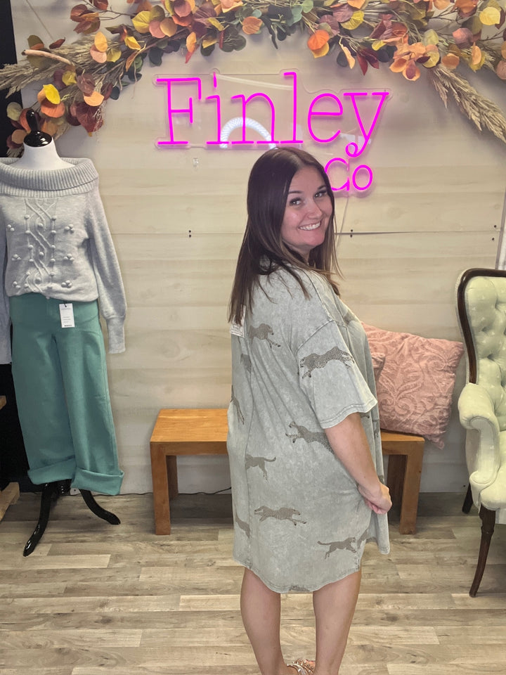Cheetah T-Shirt Dress