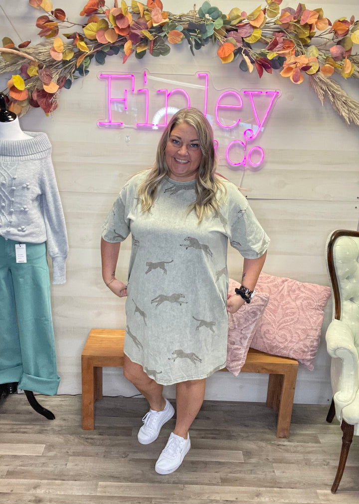 Cheetah T-Shirt Dress