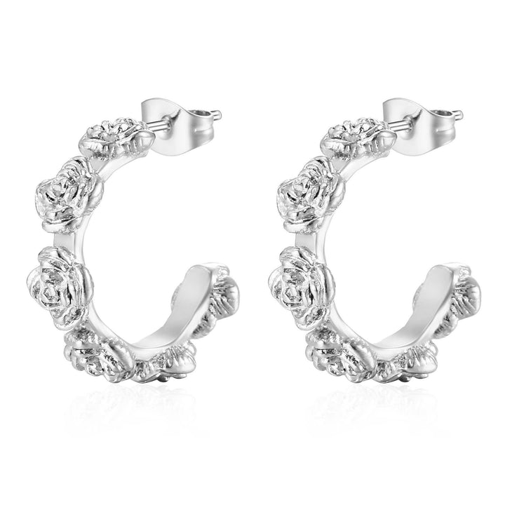 18K STAINLESS STEEL WATERPROOF TARNISH FREE HOOPS
