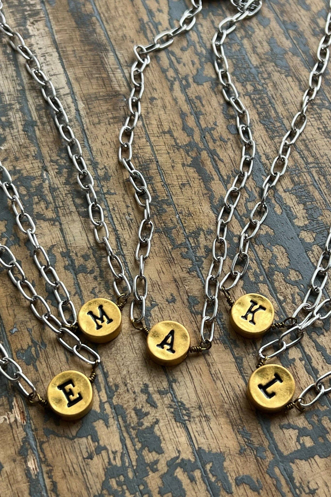 Circle Initial Pendant Necklace